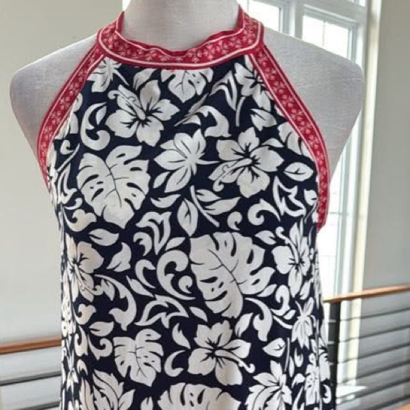 Max Studio Halter Neck Razor Back Floral Print Dress - Picture 5 of 6